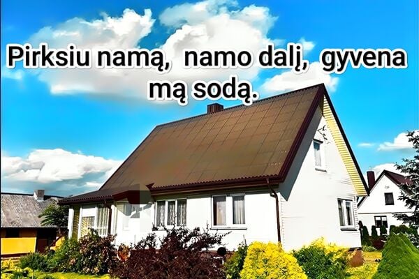 Pirkčiau namą, namo dalį, gyvenamą sodą.