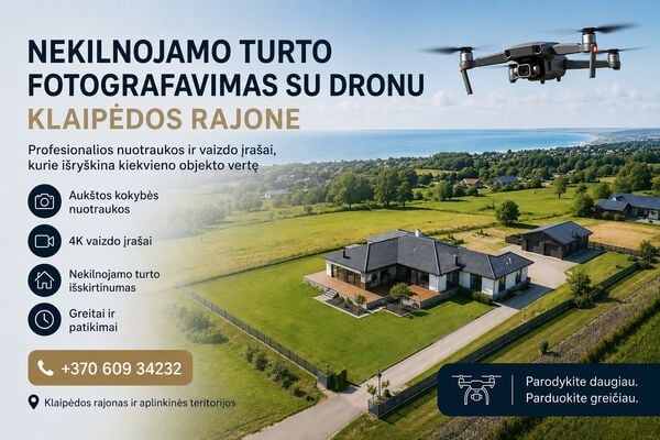 Nt fotografavimas su dronu 40€