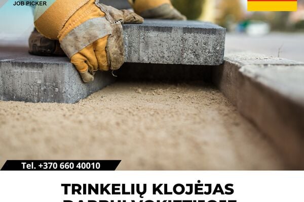 Trinkelių klojėjas Vokietijoje | 3500–4200 € į rankas | Su būstu