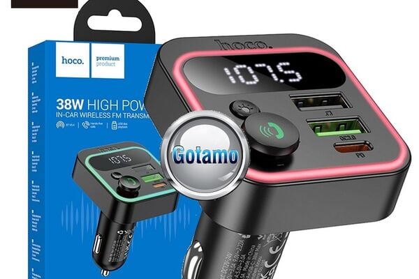 Fm moduliatorius Hoco E85 su Type-C 20W lizdu ir Usb Qc 3.0 lizdu