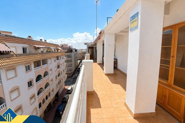 Penthouse apartamentas su bendru baseinu, Alicante provincijoje, Torrevieja mieste, Playa del Cura r
