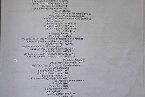 Gyvenamas namas sodų bendrijoje prie miško