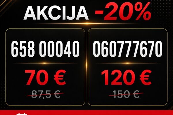 Gražūs telefono numeriai 20% akcija iki