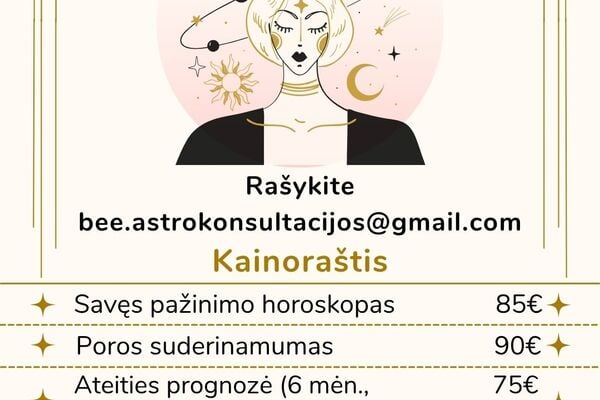 Astrologė - konsultacijos įvairiais klausimais