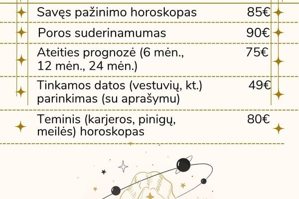 Astrologė - konsultacijos įvairiais klausimais