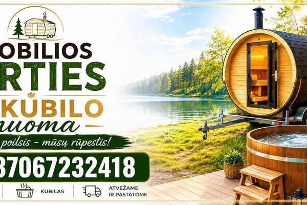 Mobilios pirties ir kubilo nuoma