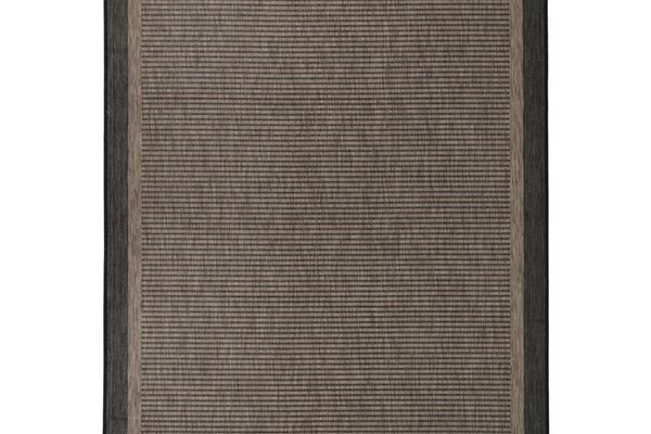 vidaXL Lauko kilimėlis, tamsiai rudas, 120x170cm, plokščio pynimo
