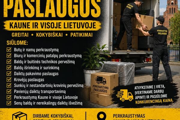 Perkraustymo ir griovimo darbai