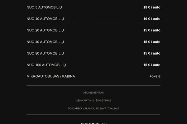 Mobili darbo automobilių valymo paslauga