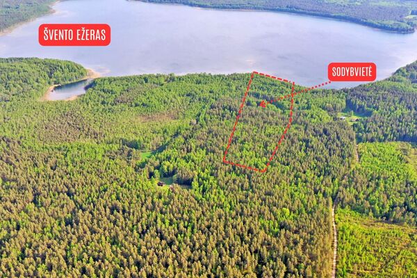 12 Ha Sklypas Su 200 Metrų Švento Ežero Pakrante Zarasų Rajone