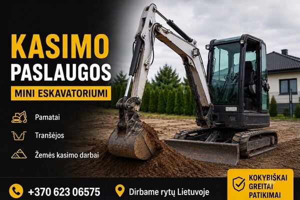 Mini ekskavatorius, Ekskavatorius