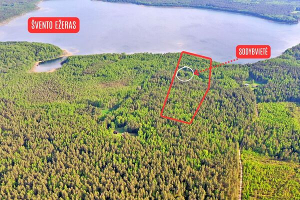 12 Ha Sklypas Su 200 Metrų Švento Ežero Pakrante Zarasų Rajone