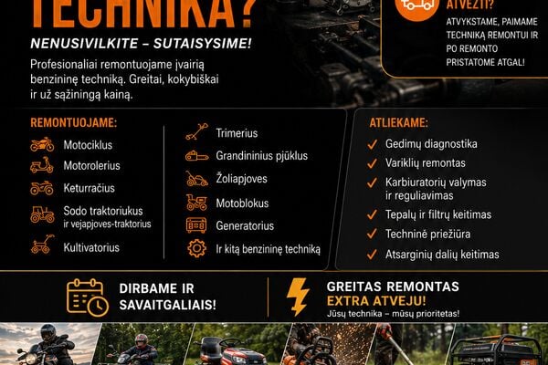 Sodo technikos remontas