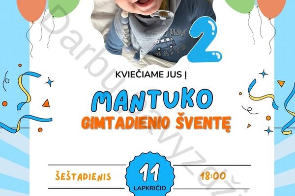 Krikštynų, vestuvių ir gimtadienių kvietimų maketai ( nuo 5 Eur!)