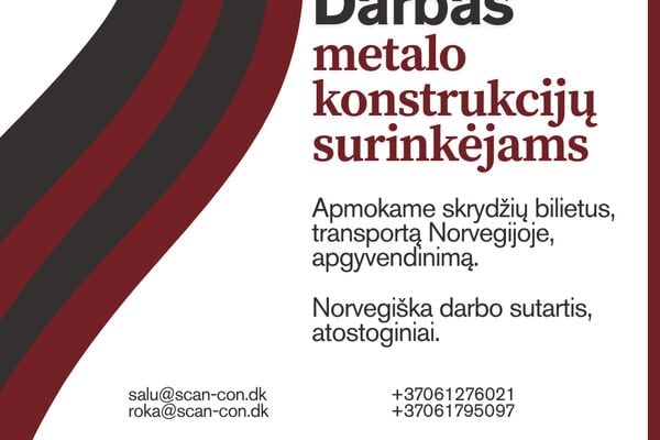 Darbas Norvegijoje - Laivų korpusų surinkėjams