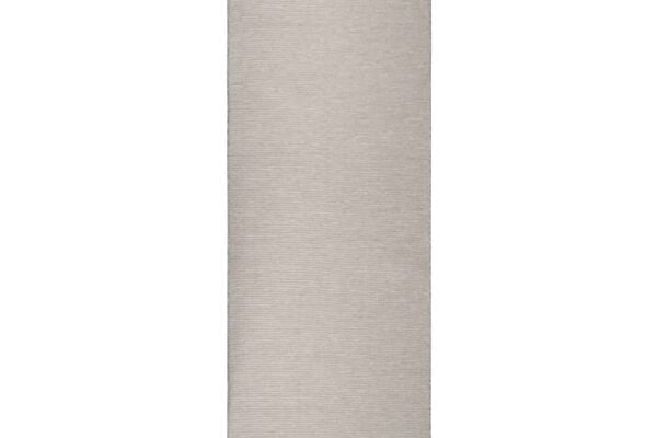 vidaXL Lauko kilimėlis, šviesiai pilkos spalvos, 80x250cm, plokščio pynimo