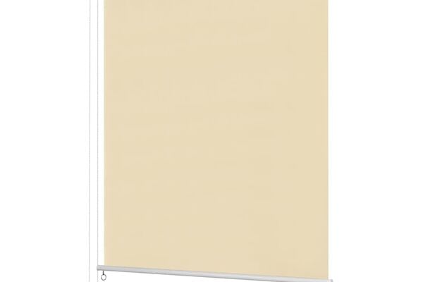 vidaXL Lauko roletas, 245 (plotis) x 230 (aukštis) cm, kreminės spalvos