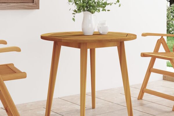 vidaXL Sodo stalas, 85x75cm, akacijos medienos masyvas