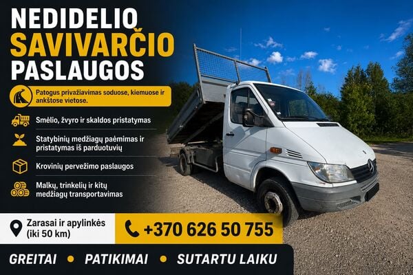 Savivarčio paslaugos, krovinių pervežimas
