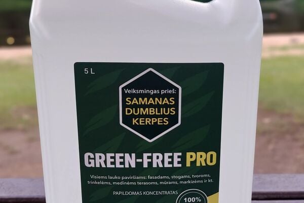 Green Free – tai profesionali priemonė, sukurta efektyviai naikinti samanas, kerpes, dumblius ...