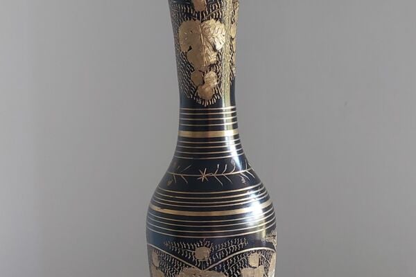 Vintažinė žalvarinė vaza (34,5 cm, Indija)