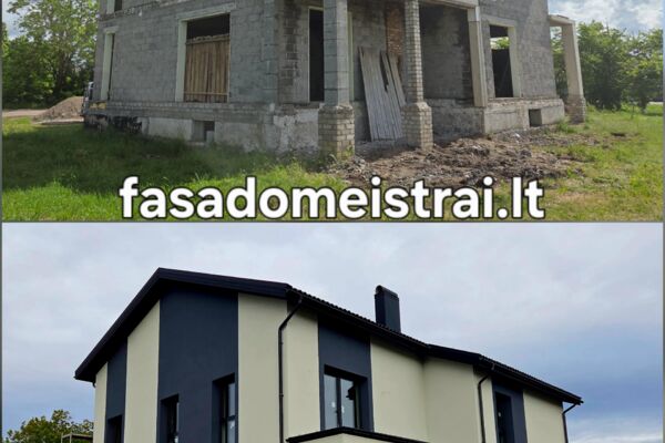 Fasadų šiltinimas, dekoras, klinkeris.
